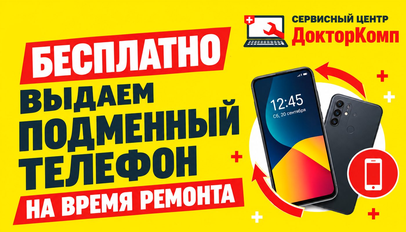 Бесплатный подменный телефон на время ремонта